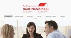 Desktop Screenshot of baufinanz-plus.de